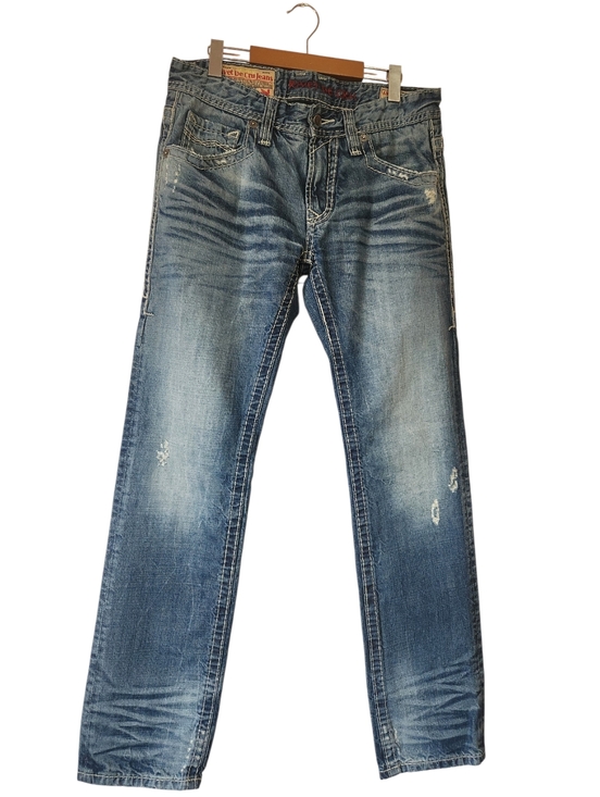 Rivet De Cru Other - Rivet De Cru Los Andrew Relaxed Straight Distressed Premium Jeans Men Sz 31x34